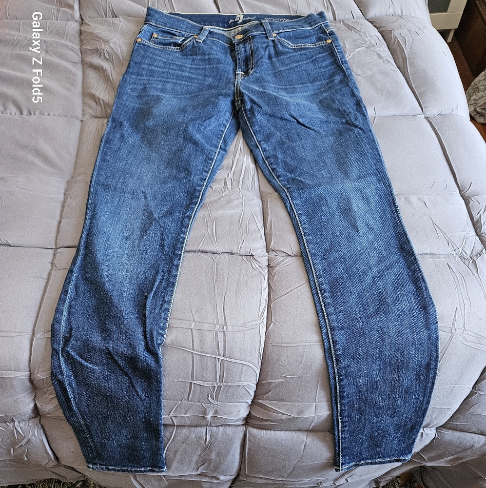 7 for all mankind gwenevere skinny jeans size 28